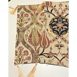 Set of 2 Turkish Tapestry Pillow Covers 17" Square‎ Ottoman Floral Patterns Boho